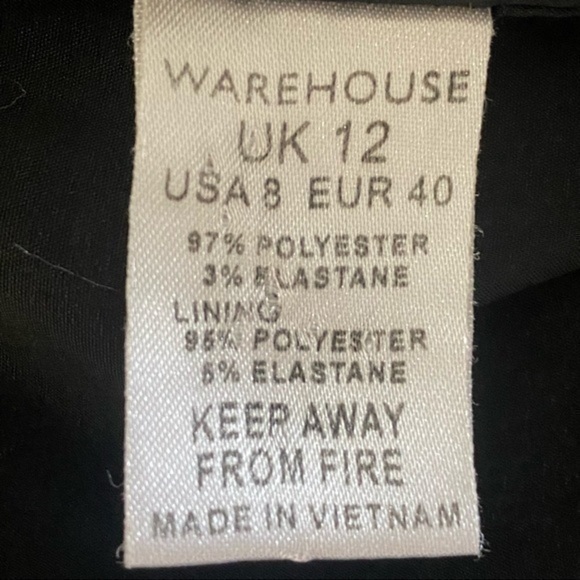 WAREHOUSE black satin straight skirt with decorative seams in size 12. EUC - Picture 11 of 13